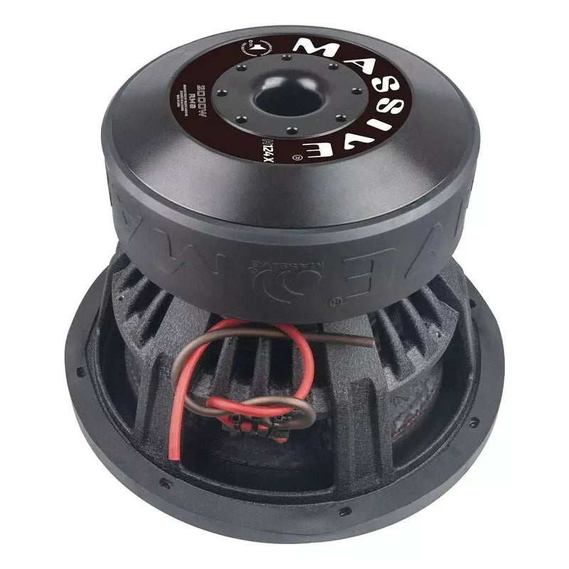 Massive Audio HIPPO H124X 4000 Watt 12" Dual 4 Ohm 3"VC MEGA Subwoofer 2000W RMS