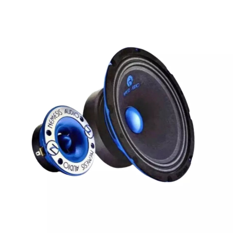 Nemesis Audio NA-8MRPK 8" 350W Max Midrange Car Speaker + Bullet Tweeter Package