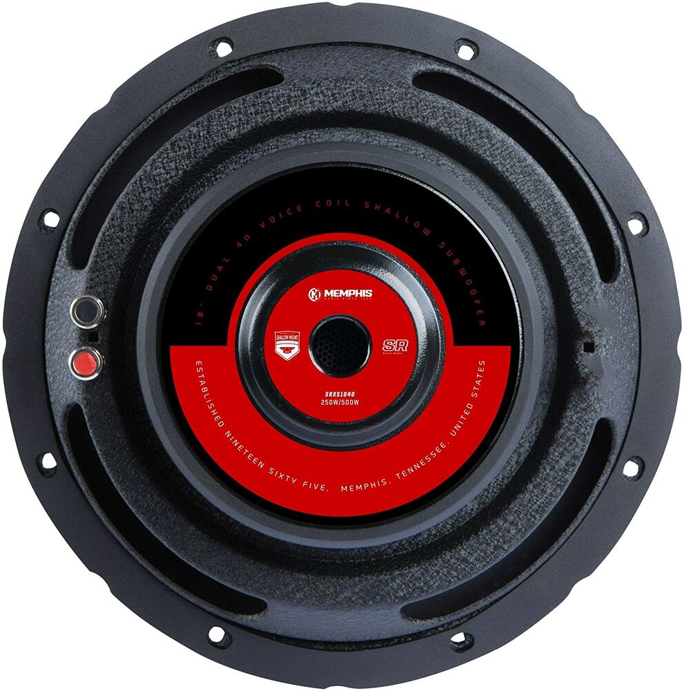 Memphis Audio SRXS1044 Street Reference Series 10" 200W RMS(400 Watts Peak Power) Dual 4 Ohm Voice Coil Subwoofer