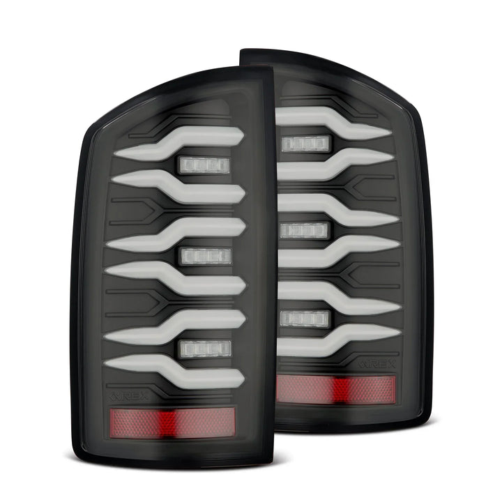 AlphaRex 02-06 Dodge Ram 1500/03-06 Dodge Ram 2500/3500 Truck LUXX-Series LED Tail Lights Black