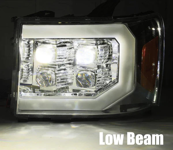 AlphaRex 07-13 GMC Sierra NOVA-Series LED Projector Headlights Chrome