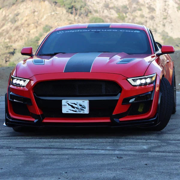 AlphaRex 15-17 Ford Mustang/18-20 Mustang Shelby GT350/GT500 NOVA-Series LED Projector Headlights Black