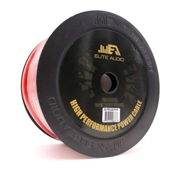 Elite Audio EA-PRO-8G-PWR 100% OFC Tinned Copper 8 Gauge Power Wire 250ft | True Gauge | Elite Audio