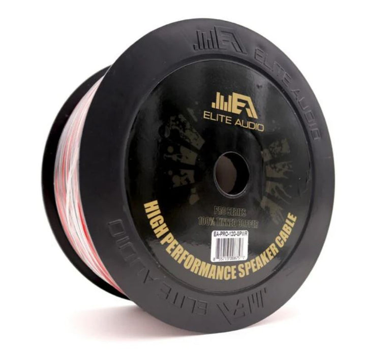 Elite Audio EA-PRO-8G-PWR(FS) 100% OFC Tinned Copper 12 Gauge Speaker Wire 200ft | True Gauge | Elite Audio