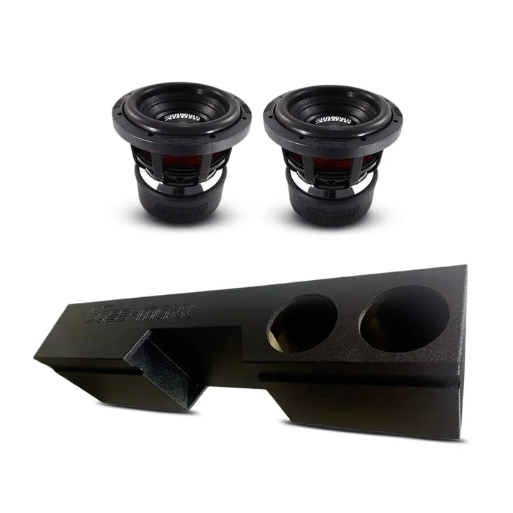 (2) Sundown Audio X8 v4 & Chevy/GMC Extended Cab 99-06 Dual 8" Subwoofer Box Combo