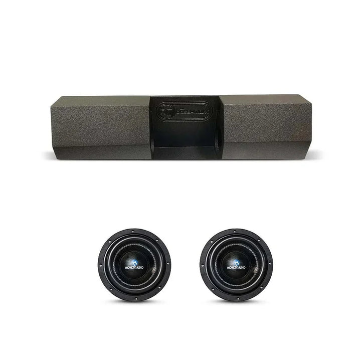 (2) Nemesis Audio NA-8M 700W RMS & Universal Single Cab Dual 8" Subwoofer Box Combo