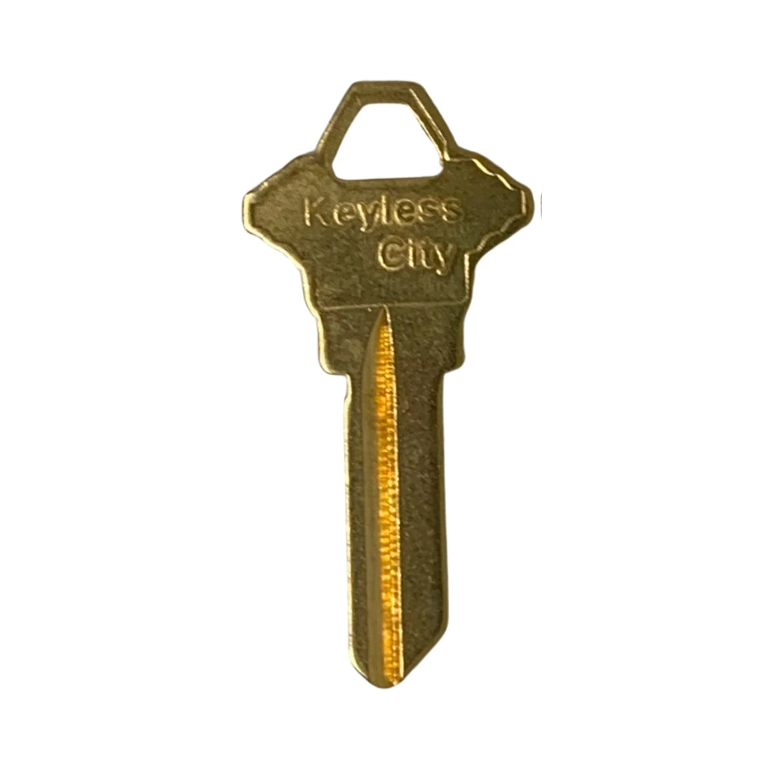 SC1 - Brass Finish Schlage Key Blank - Test Key Blade (AFTERMARKET)