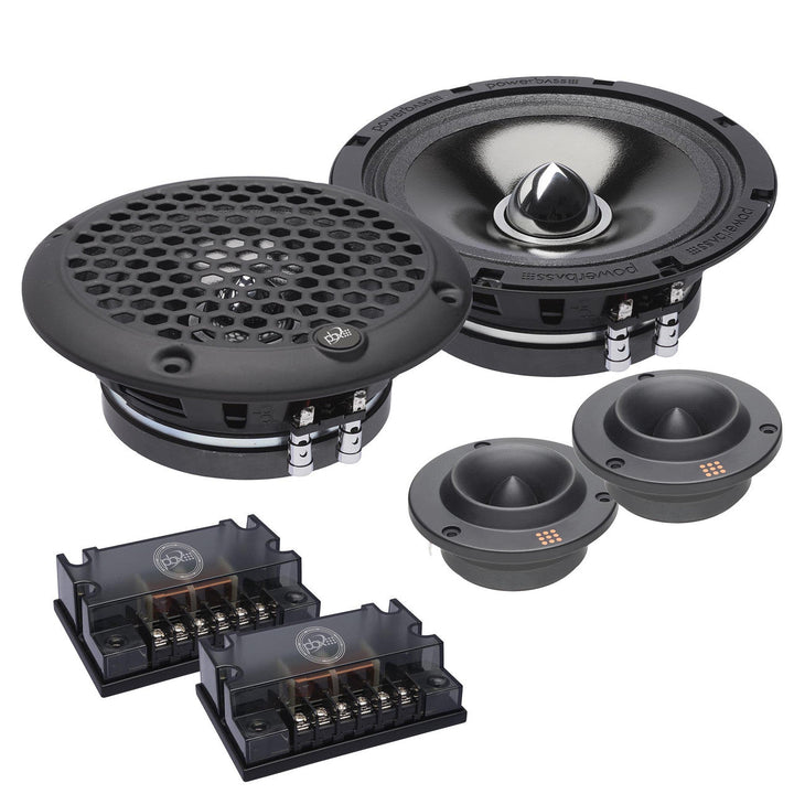PowerBass PBX-PRO65C - 6.5" Shallow Mount Midrange Component Speakers, Pair