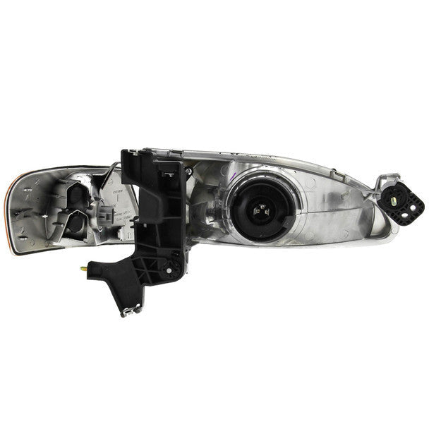 Spec-D 98-00 Toyota Corolla 1PC Crystal Headlights Matte Black/Clear