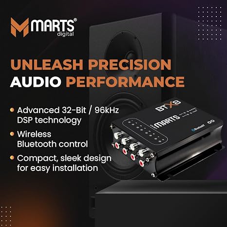 8 Channel Output 32Bits 96KHz Bluetooth Marts Digital DSP / BTX8-DSP