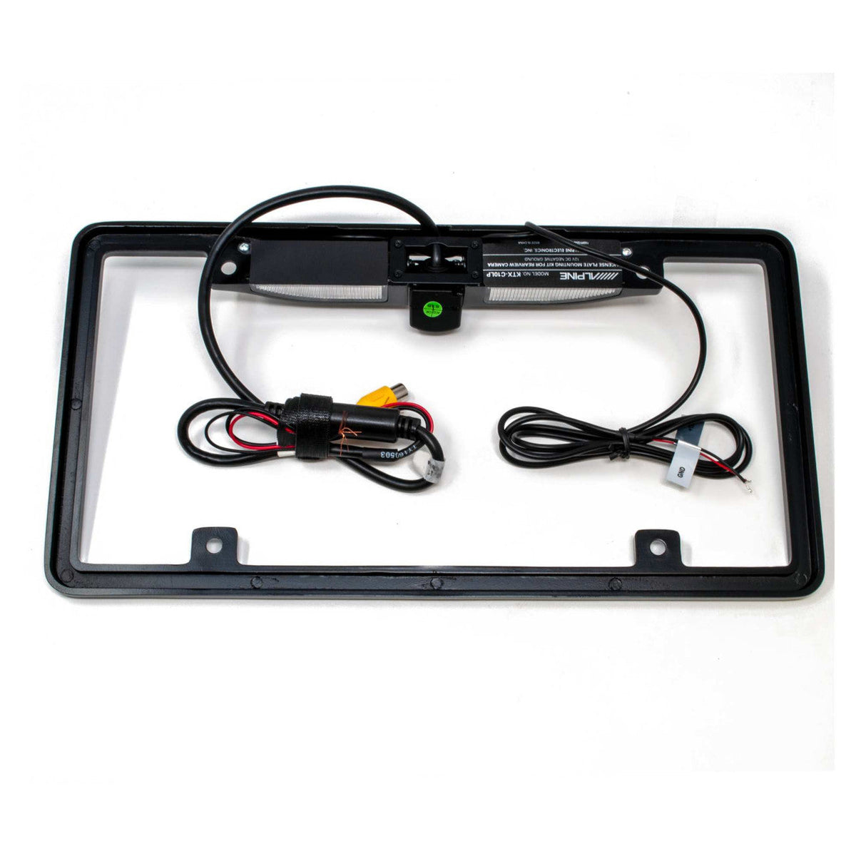 Alpine KTX-C10LP License Plate Camera Mount + Alpine PCAM Rear View Camera Bundle