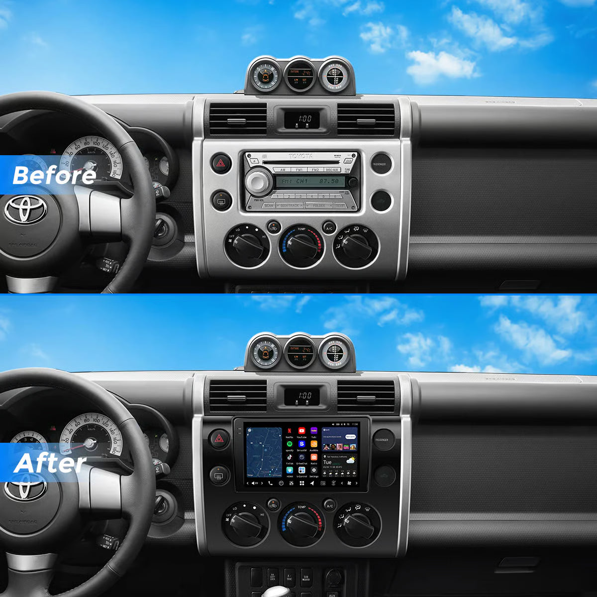 Vinland V13FJC09N, Vision Radio for Toyota FJ Cruiser 2007-2016