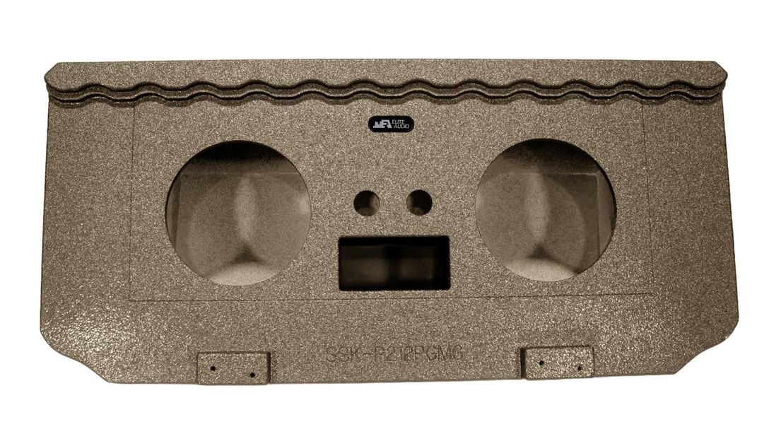 Elite Audio Enclosures | GM Cadillac Escalade EXT 2002-2013 Dual 12" Ported - USA Made Subwoofer Box with Bed Liner Spray Finish