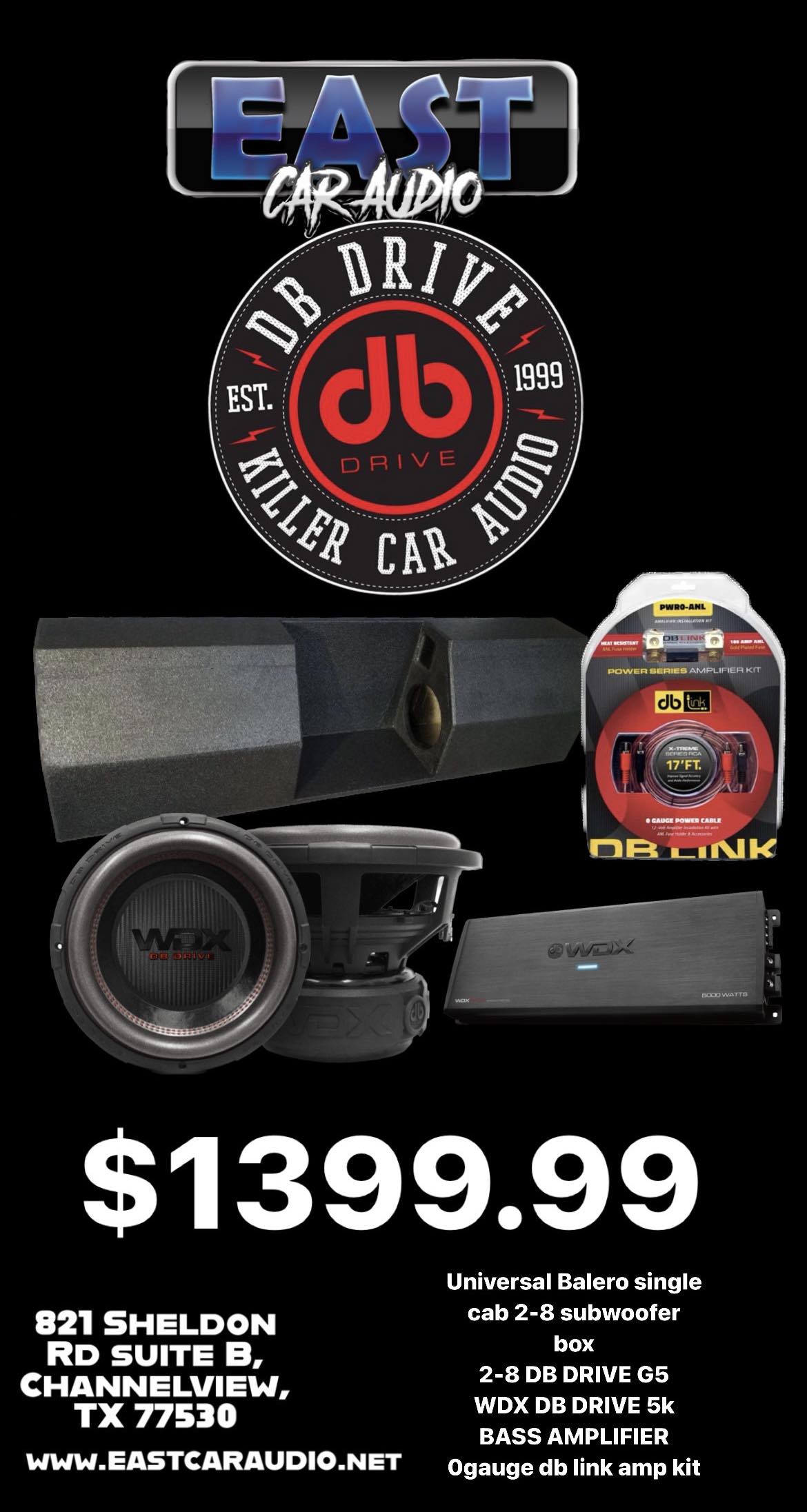 DB DRIVE WDX Ballero Single Cab 2 - 8" COMBOS