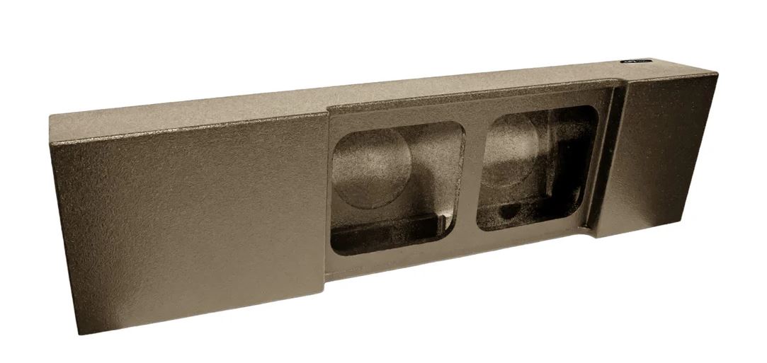 Elite Audio Enclosures | Ford F-250 / F-350 / F-450 Super Duty 2017+ Dual 12" Deluxe Sealed - USA Made Subwoofer Box with Bed Liner Spray Finish