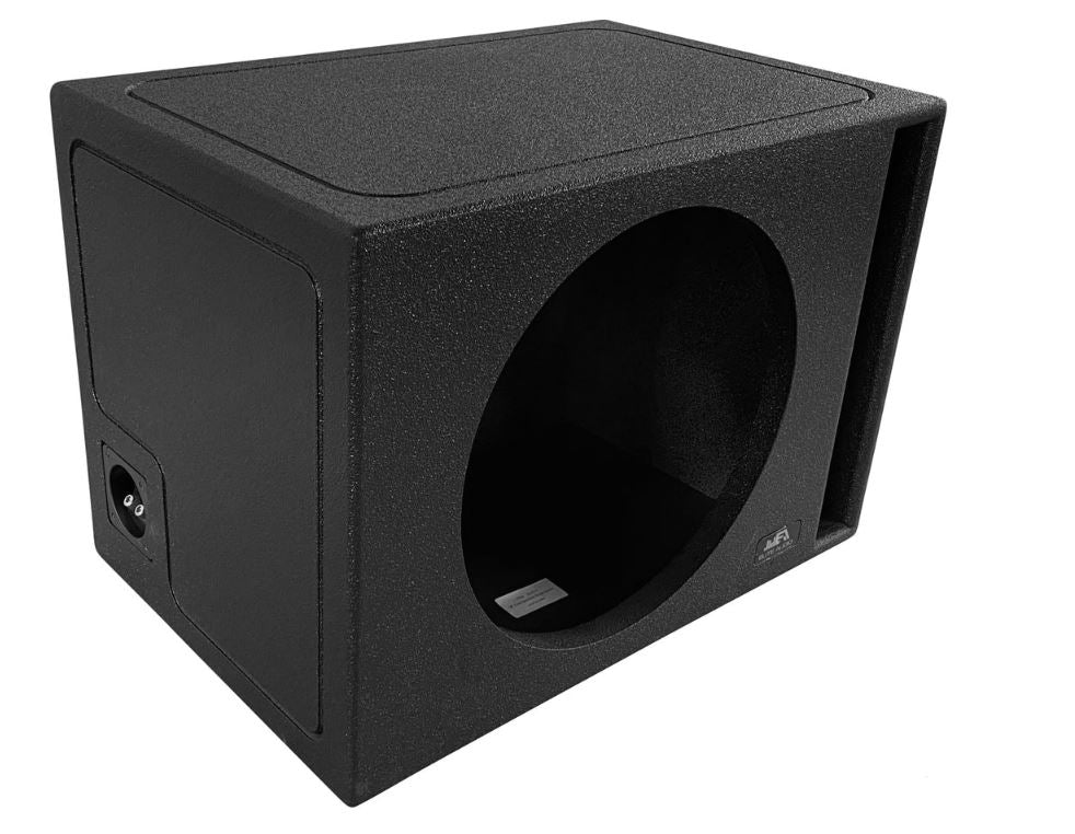 Elite Audio EBOX-BLVS15 Vented Single 15” Subwoofer Enclosure - Polyurethane Bed Liner Finish, 3/4” MDF with 1” Front Baffle,
