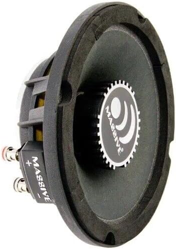 Massive Audio M6S MS Series. 6.5 Inch, 300 Watts, 4 Ohm Pro Audio Midrange Shallow Mount Speaker for Cars, Stage and DJ Appli