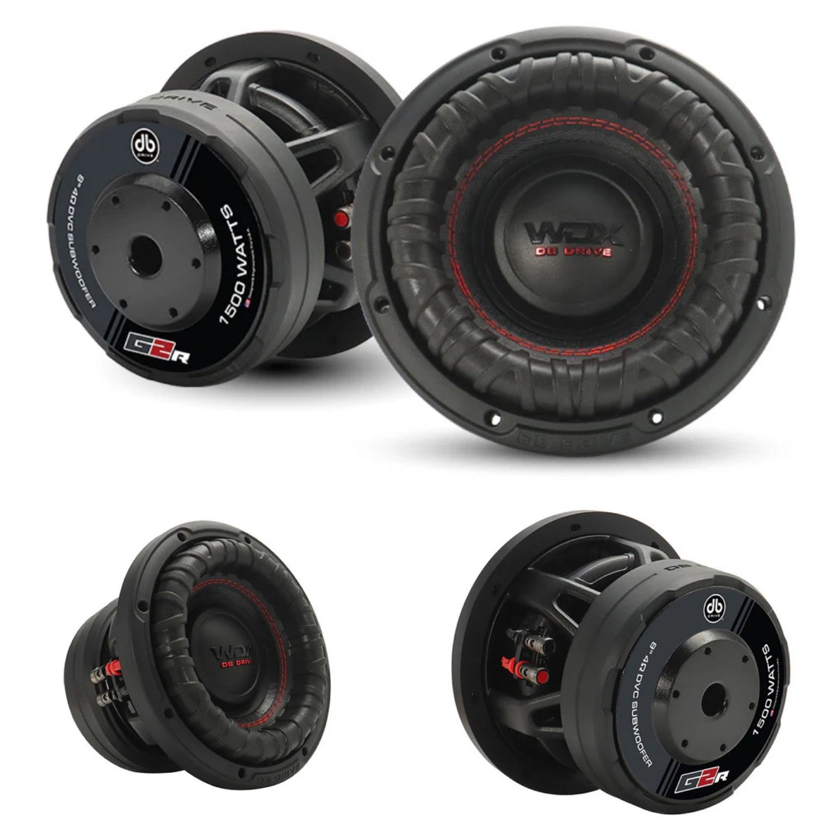 db Drive WDX8G2R.4 8" inch Dual 4-Ohm Subwoofer 1500 Watt Max. Get roof shaking bass on Silverado, Sierra, Ram, F-150 & F-250