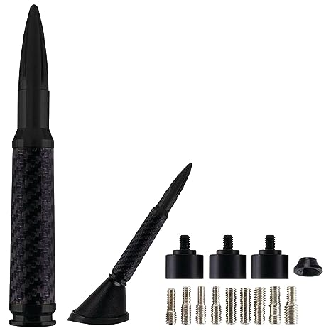 AMMO TENNA 50CFB 5.5"" Billet Aluminum .50 Cal Replica Antenna Mast (Black Carbon Fiber)