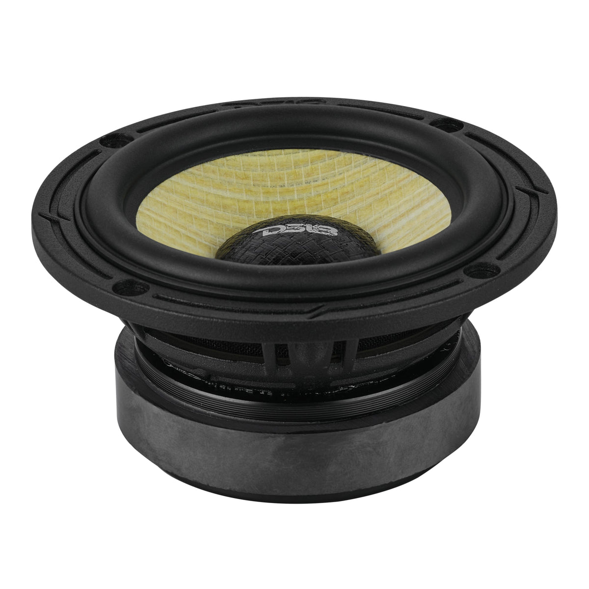 DXQ 3.5” Midrange Speaker with Yellow Straw + Composite Foam Cone | 60W RMS 4-Ohm