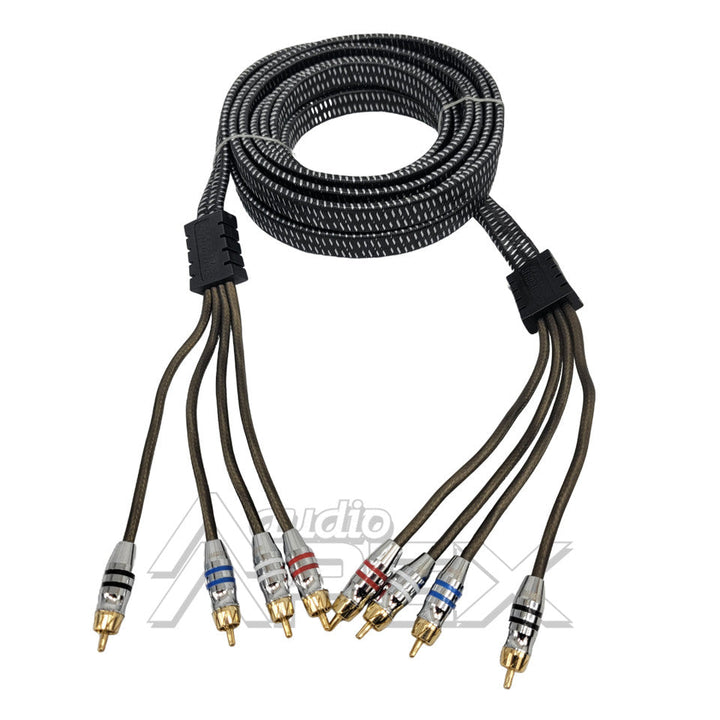 Sundown Audio 25 ft. 4 Channel High Quality RCA Interconnect Cables (SAZ Series)