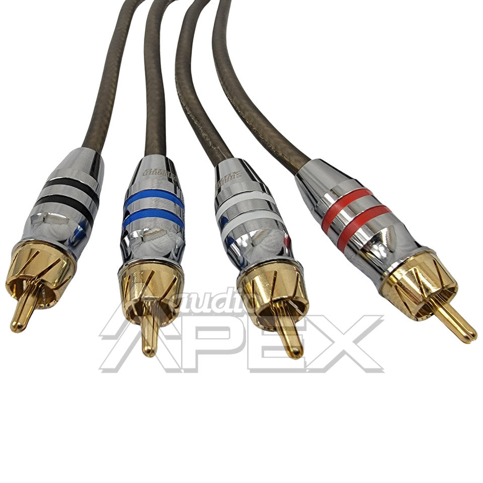Sundown Audio 20 ft. 4 Channel High Quality RCA Interconnect Cables (SAZ Series)