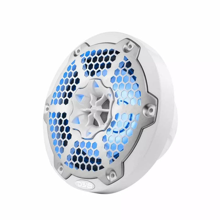 DS18 NXL-6M/WH 6.5" 300W Max 2-Way Marine Speakers w/ RGB LED Lights - White