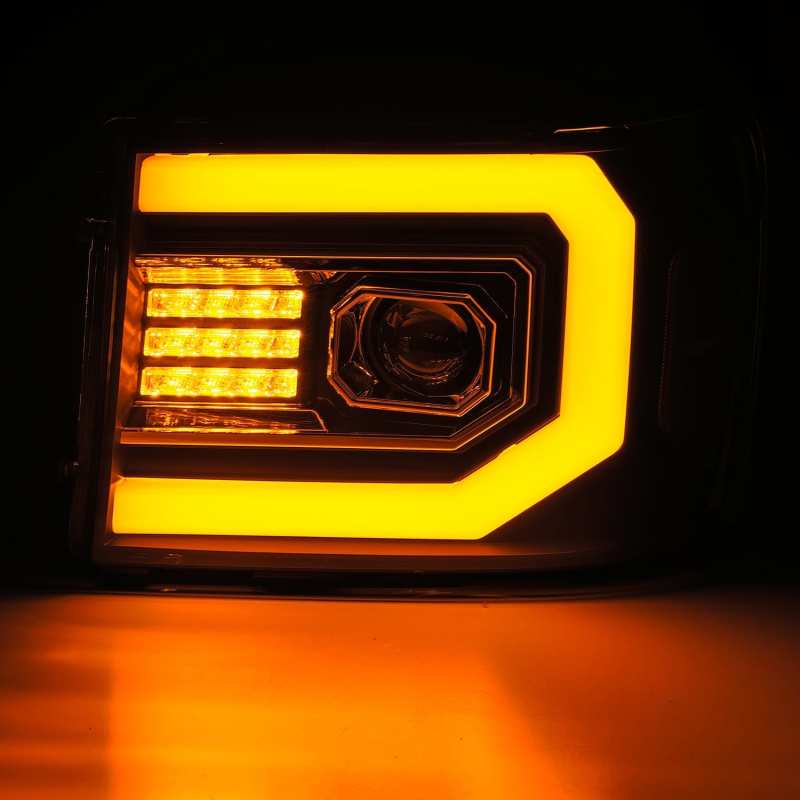 AlphaRex 07-13 GMC Sierra PRO-Series Halogen Projector Headlights Black