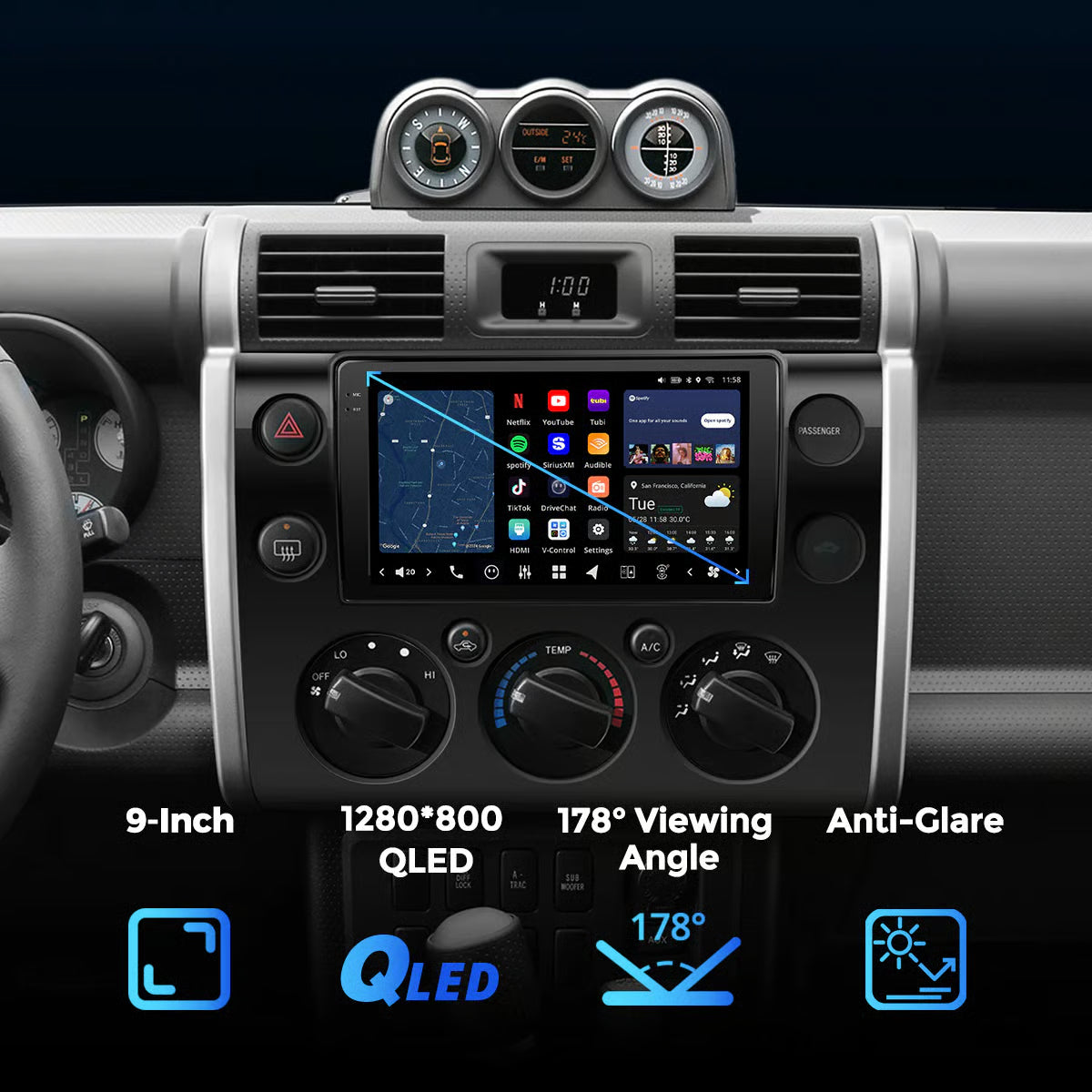 Vinland V13FJC09N, Vision Radio for Toyota FJ Cruiser 2007-2016