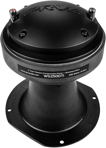 PRV AUDIO WG2500Ti 200 Watts 2" Exit High Frequency Horn Driver 8 Ohm 107dB PRO Audio Titanium Compression Driver with Aluminum Horn