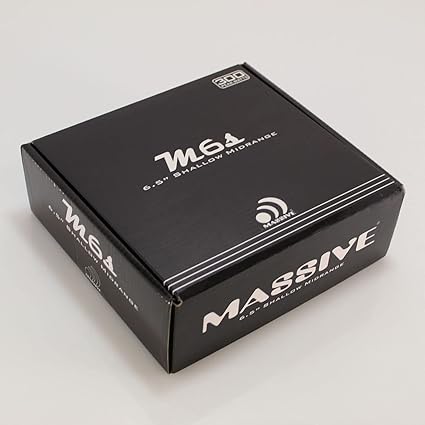 Massive Audio M6S MS Series. 6.5 Inch, 300 Watts, 4 Ohm Pro Audio Midrange Shallow Mount Speaker for Cars, Stage and DJ Appli