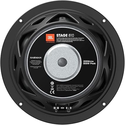 JBL Stage810 - 8" Car Audio Subwoofer, Black (STAGE810AM)
