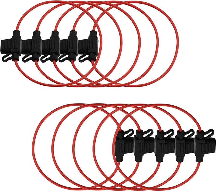 ATM Water Resistant 18 GA Fuse Holder W/Cap - 10 pack