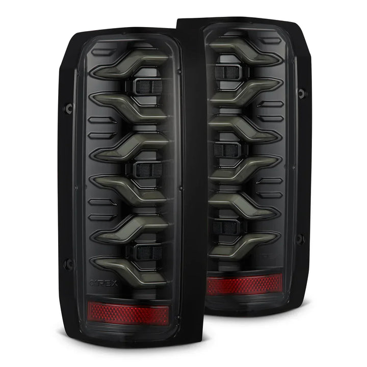 AlphaRex 87-96 Ford F-Series/Bronco LUXX-Series LED Tail Lights Alpha-Black