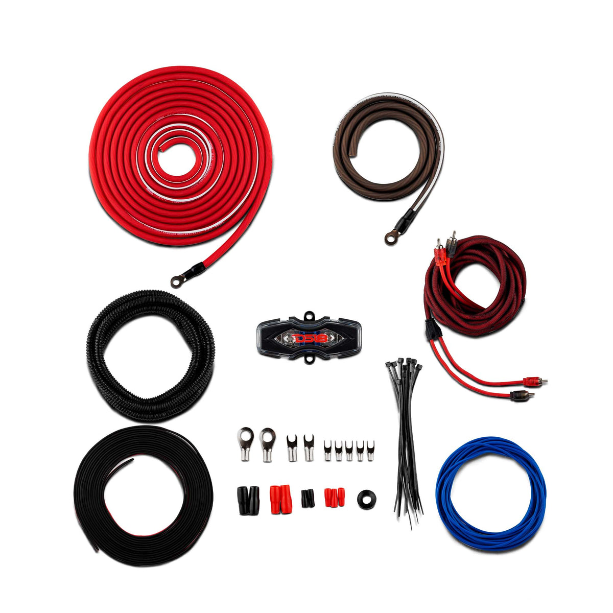LSE-210A Bass Package 2 x SLC-MD10.4 In a Ported Box with S-1500.1/RD Amplifier and 4-GA Amp Kit 800 Watts