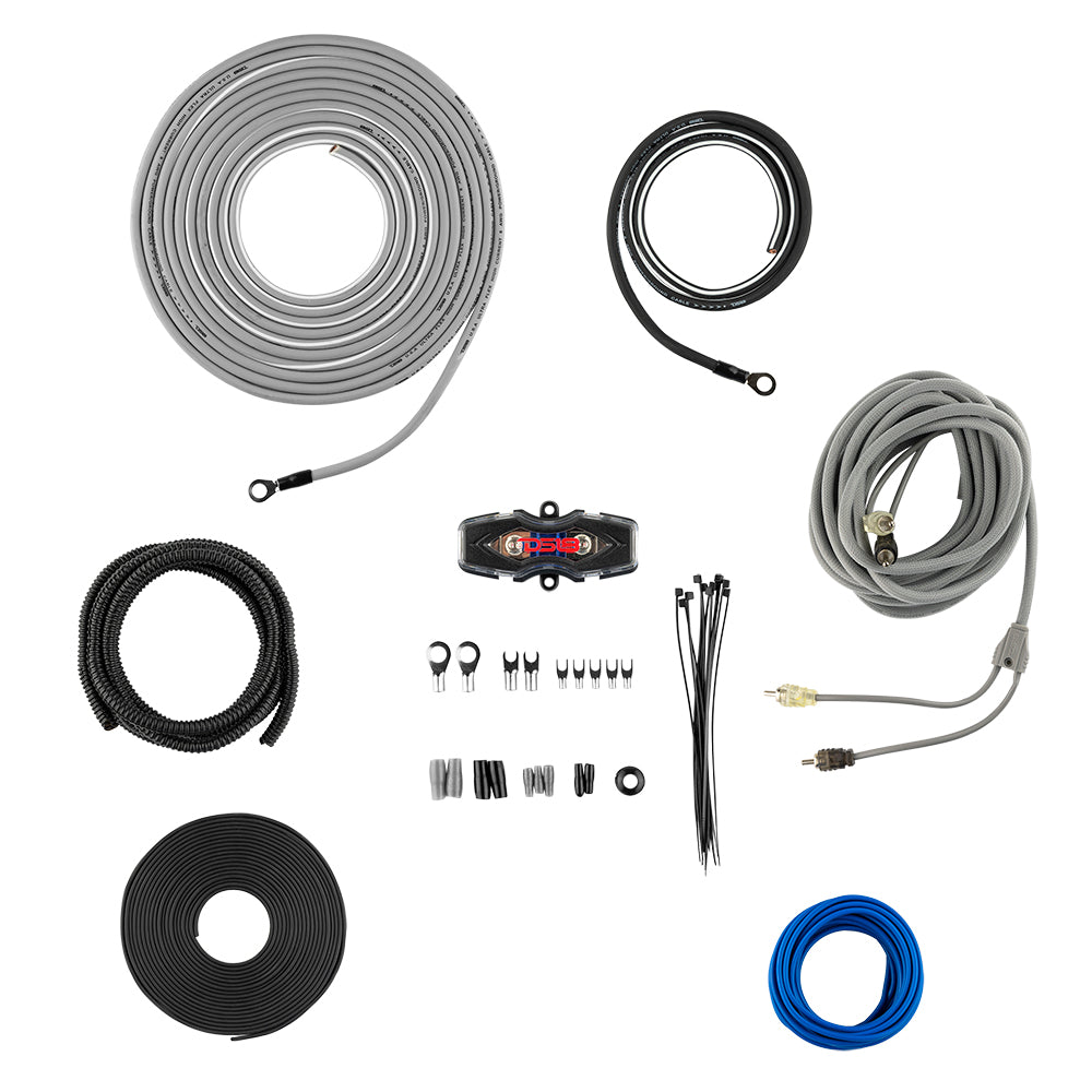 8-GA Amplifier Installation Kit -Silver