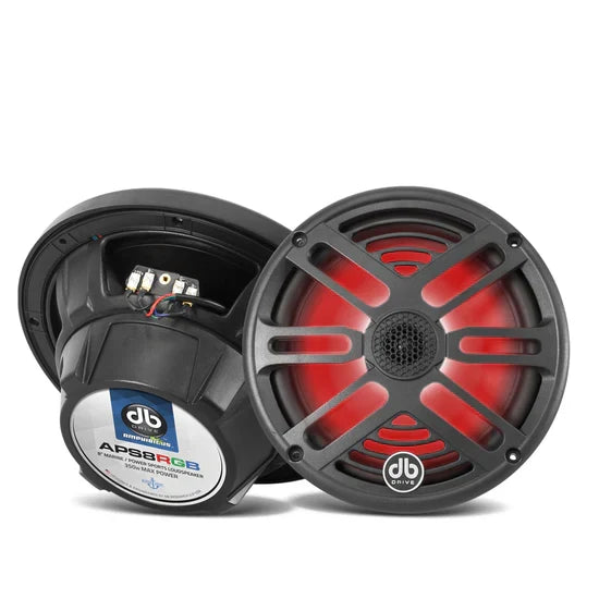 db drive APS8RGB : 8" 2-Way Marine Loudspeakers W/RGB Accent Lighting (Black) (1 Pair)