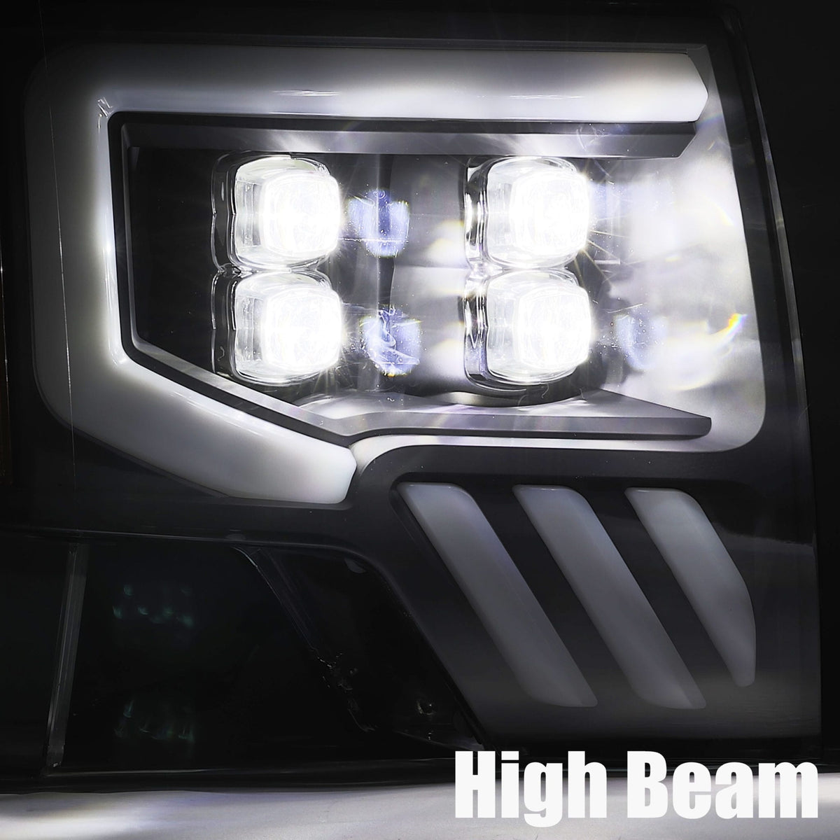 AlphaRex 09-14 Ford F150 NOVA-Series LED Projector Headlights Black