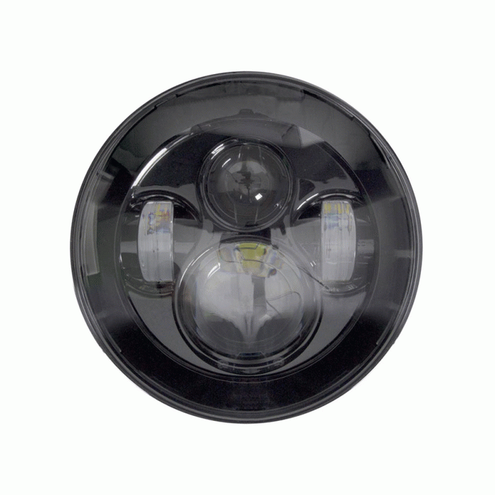 Metra BC-701B Black Round Motorcycle Headlights - 7 Inch