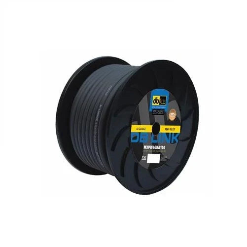 MXPW4GRA100 : 4 Gauge Maxkore Premium 100% Copper Gray Soft Touch Power Wire Roll