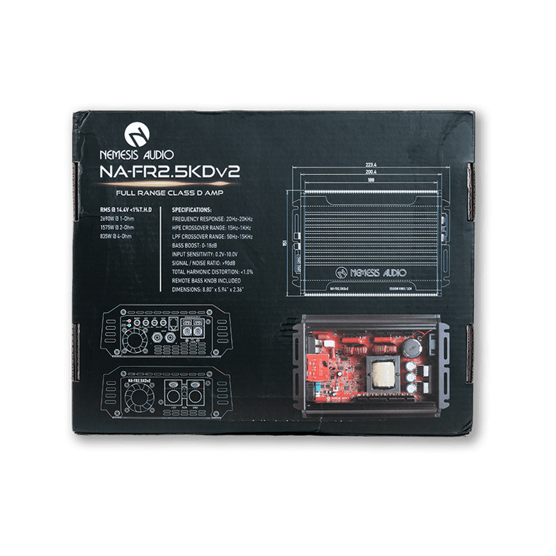 Nemesis Audio NA-FR2.5KDv2 2690W RMS Full Range Class D Amplifier