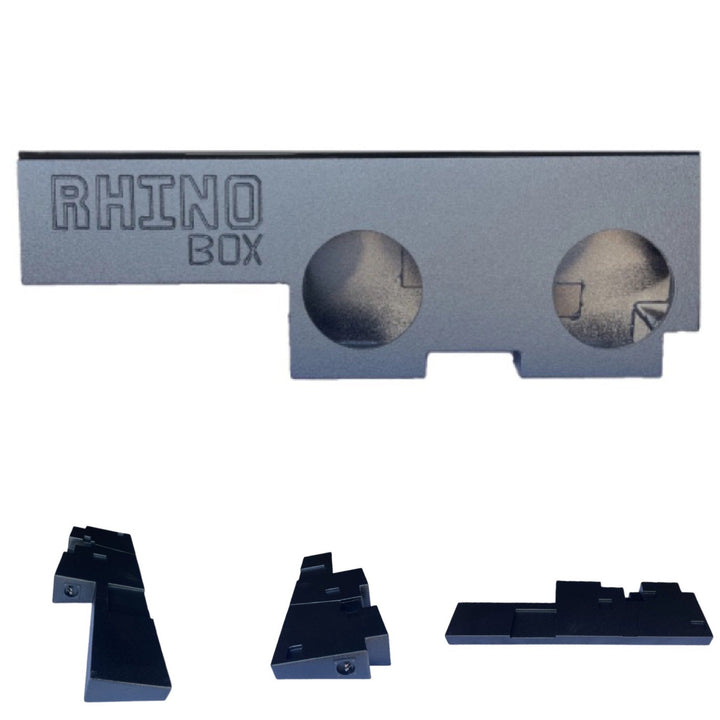 TOYOTA TUNDRA 2022 - 2025 Hybrid Crew Cab Behind the Back Seat Dual 10" Sealed Subwoofer Box - Rhino Lined Bed Liner Spray Finish