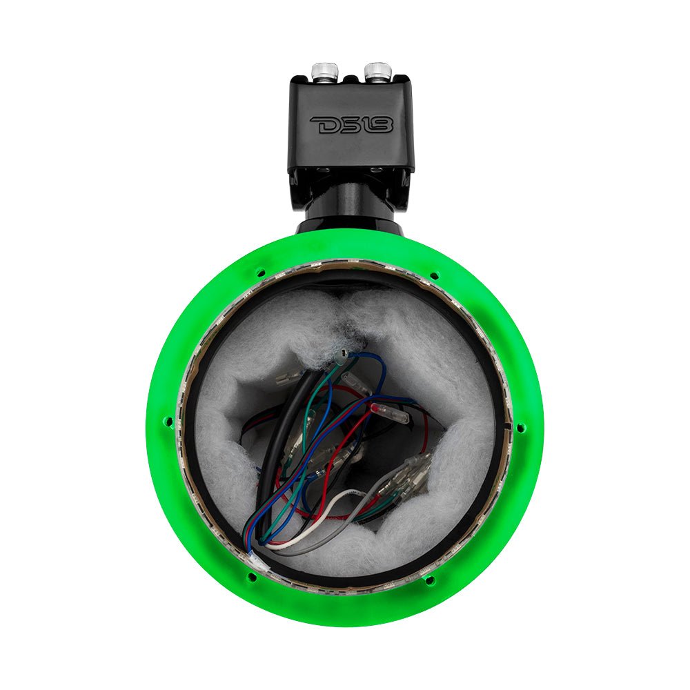 DS18 NXL 6.5" Marine and Powersports Empty Tower LED RGB Lights -Black Carbon Fiber