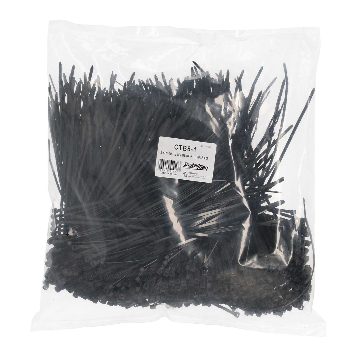 Install bay CTB8-1 Cable Tie 8.6" Black - Bulk Bag