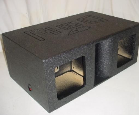 Horn Ported 2-15'' Square Hole Super Bass Pro-Poly Sub Box