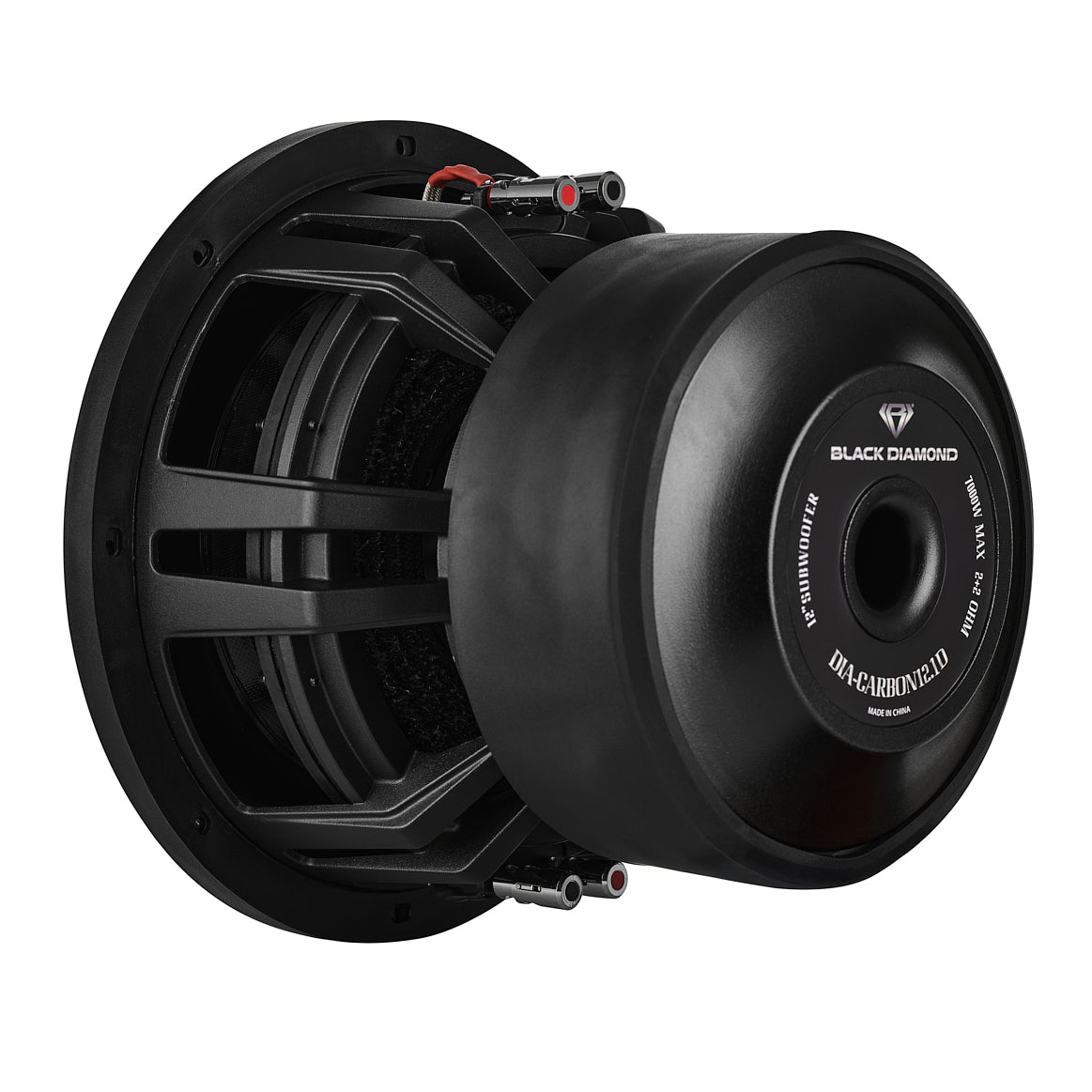 Black Diamond 12" High Excursion Subwoofer with Carbon Fiber Cone | 3500W RMS / 7000W MAX | Dual 1-Ohm Voice Coil