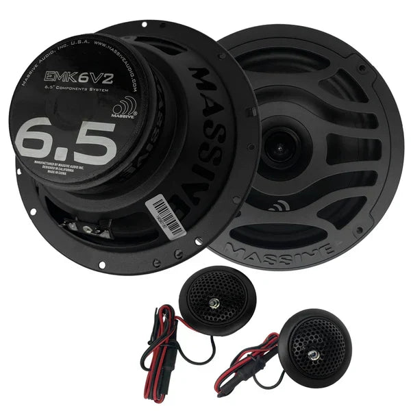 Massive audio EMK6 V2 - 6.5" 125 Watts RMS Component Kit Speakers