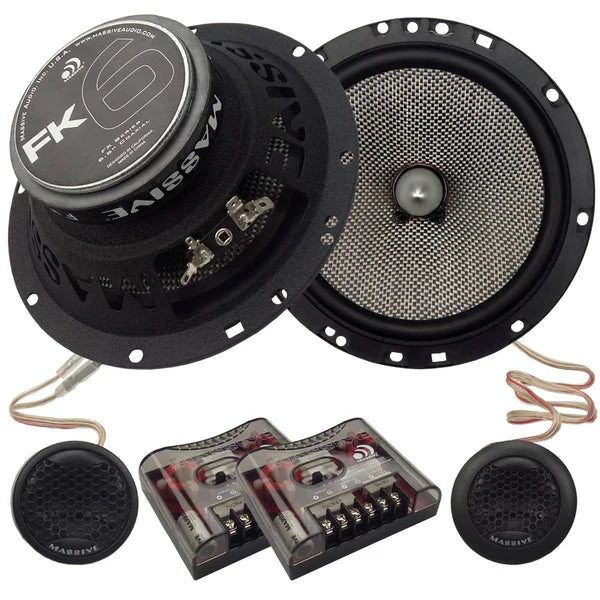 Massive audio FK6 - 6.5" 80 Watts RMS Component Kit Speakers