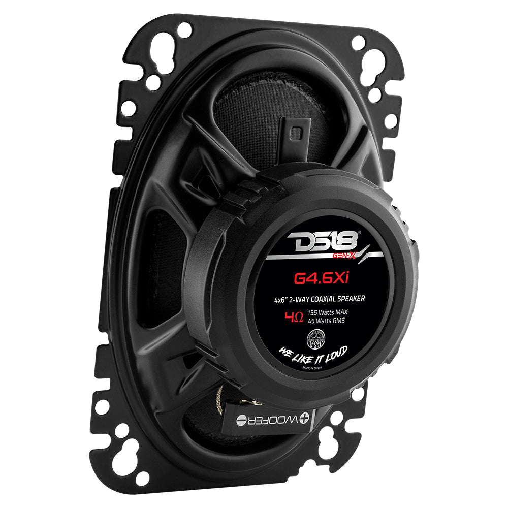 DS18 G4.6XI 4"x6" 2-Way Coaxial Speakers (Pair)