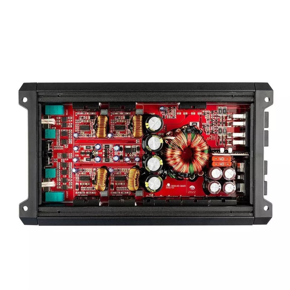 DS18 SXE-3000.4D/BK 4-Channel 3000W Peak Class-D Full Range Car Amplifier(BLACK)